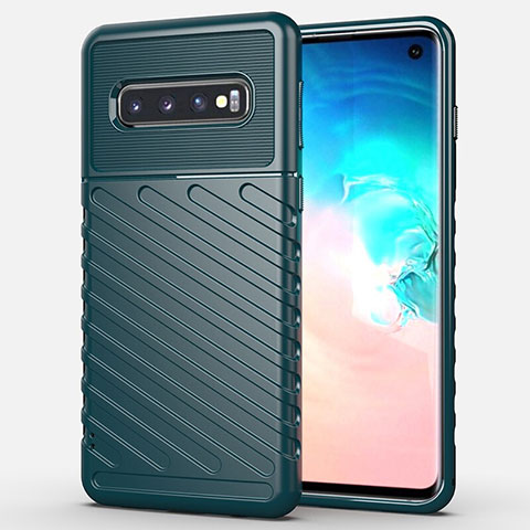 Funda Silicona Carcasa Goma Line C02 para Samsung Galaxy S10 5G Verde