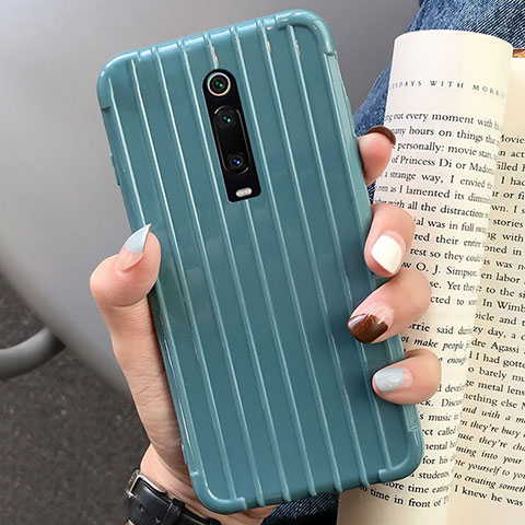 Funda Silicona Carcasa Goma Line C03 para Xiaomi Mi 9T Azul