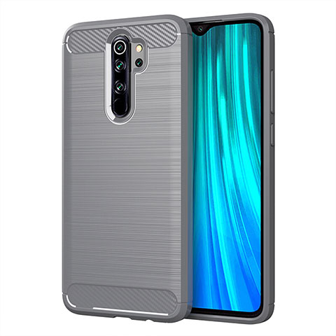 Funda Silicona Carcasa Goma Line C03 para Xiaomi Redmi Note 8 Pro Plata