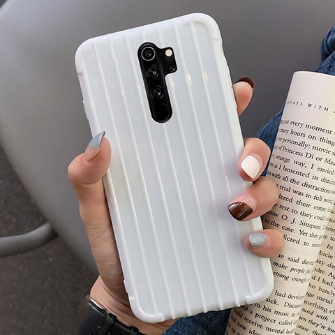 Funda Silicona Carcasa Goma Line C04 para Xiaomi Redmi Note 8 Pro Blanco