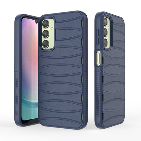 Funda Silicona Carcasa Goma Line KC1 para Samsung Galaxy A25 5G Azul