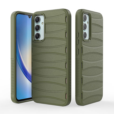 Funda Silicona Carcasa Goma Line KC1 para Samsung Galaxy A34 5G Verde