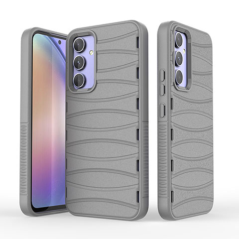 Funda Silicona Carcasa Goma Line KC2 para Samsung Galaxy A54 5G Gris