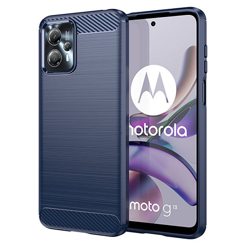 Funda Silicona Carcasa Goma Line MF1 para Motorola Moto G13 Azul