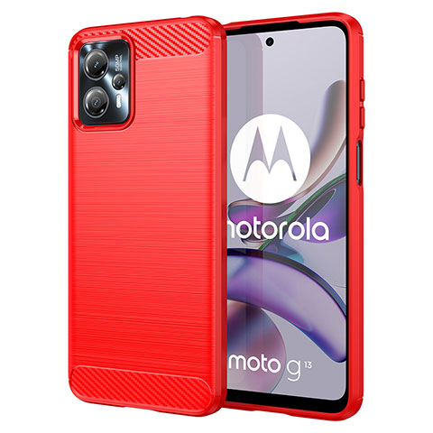 Funda Silicona Carcasa Goma Line MF1 para Motorola Moto G23 Rojo