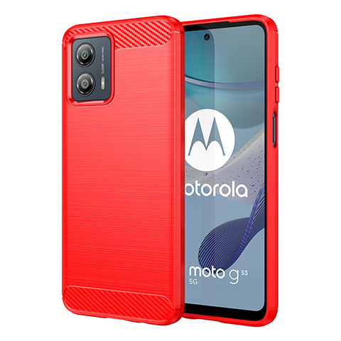 Funda Silicona Carcasa Goma Line MF1 para Motorola Moto G53 5G Rojo