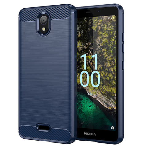 Funda Silicona Carcasa Goma Line MF1 para Nokia C100 Azul