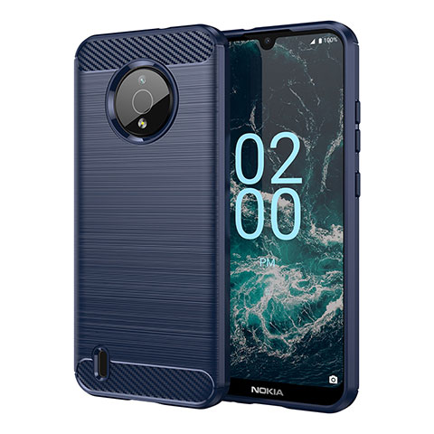 Funda Silicona Carcasa Goma Line MF1 para Nokia C200 Azul