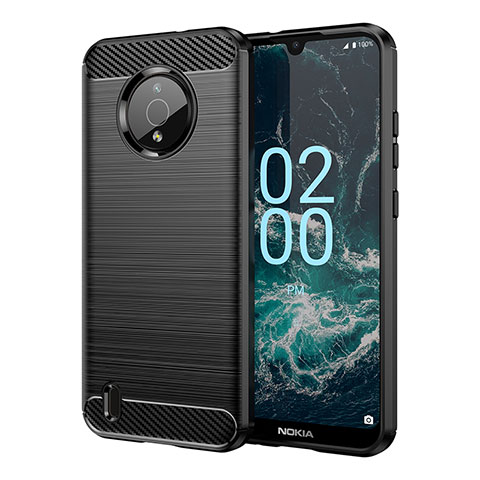 Funda Silicona Carcasa Goma Line MF1 para Nokia C200 Negro