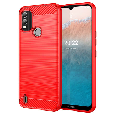 Funda Silicona Carcasa Goma Line MF1 para Nokia C21 Plus Rojo