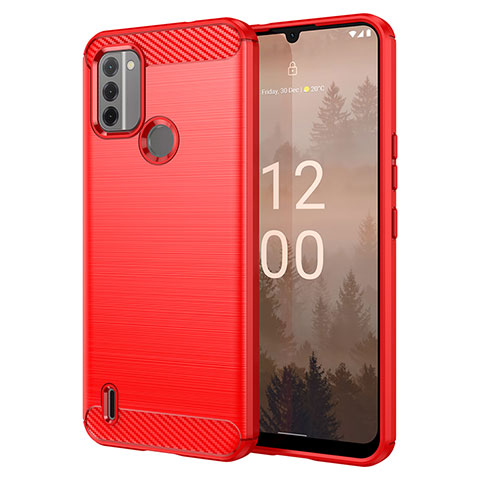 Funda Silicona Carcasa Goma Line MF1 para Nokia C31 Rojo