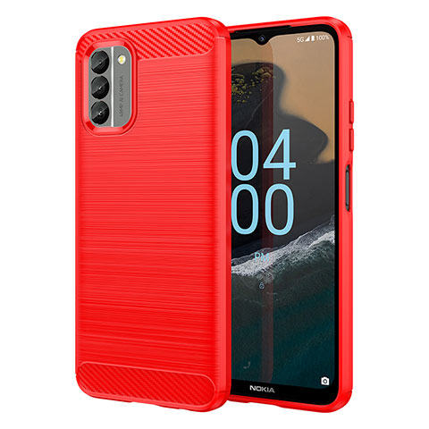 Funda Silicona Carcasa Goma Line MF1 para Nokia G400 5G Rojo