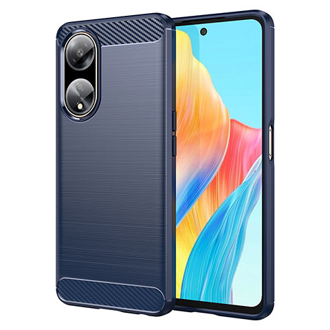 Funda Silicona Carcasa Goma Line MF1 para Oppo A98 5G Azul