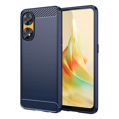 Funda Silicona Carcasa Goma Line MF1 para Oppo Reno8 T 4G Azul