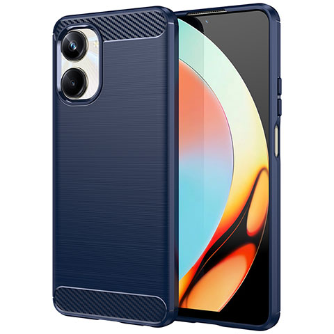 Funda Silicona Carcasa Goma Line MF1 para Realme 10 Pro 5G Azul