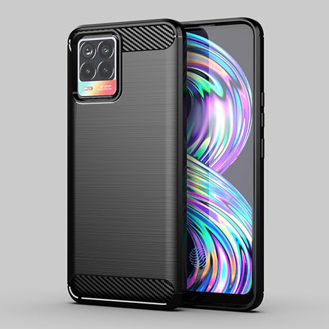 Funda Silicona Carcasa Goma Line MF1 para Realme 8 4G Negro