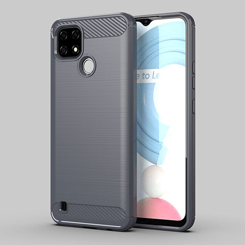 Funda Silicona Carcasa Goma Line MF1 para Realme C25Y Gris