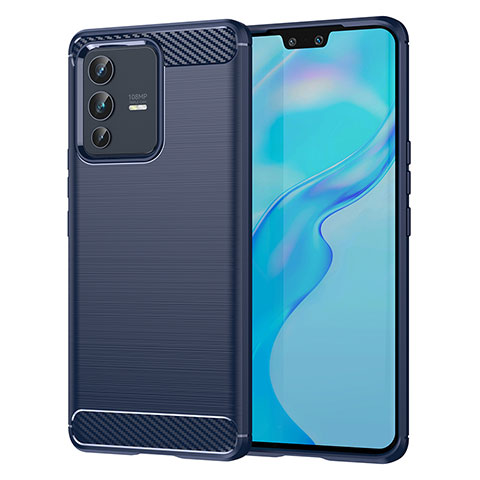 Funda Silicona Carcasa Goma Line MF1 para Vivo V23 Pro 5G Azul