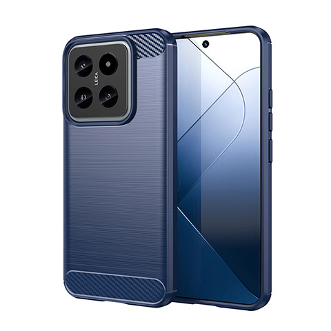 Funda Silicona Carcasa Goma Line MF1 para Xiaomi Mi 14 5G Azul