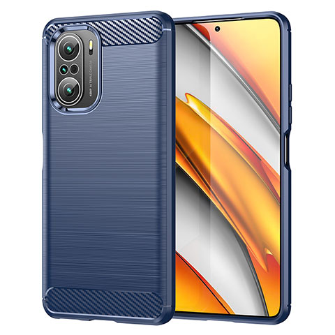 Funda Silicona Carcasa Goma Line MF1 para Xiaomi Poco F3 5G Azul