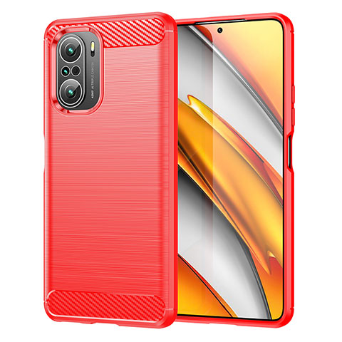 Funda Silicona Carcasa Goma Line MF1 para Xiaomi Redmi K40 Pro+ Plus 5G Rojo