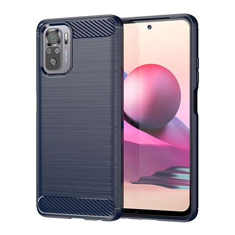 Funda Silicona Carcasa Goma Line MF1 para Xiaomi Redmi Note 10 4G Azul