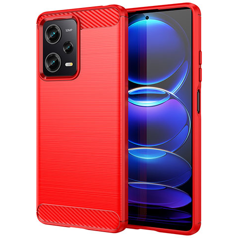 Funda Silicona Carcasa Goma Line MF1 para Xiaomi Redmi Note 12 Pro 5G Rojo