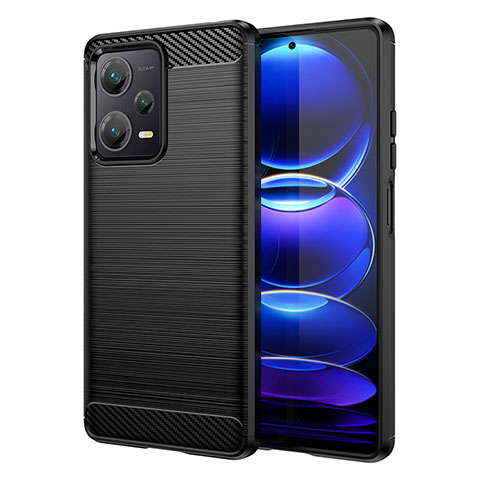 Funda Silicona Carcasa Goma Line MF1 para Xiaomi Redmi Note 12 Pro+ Plus 5G Negro