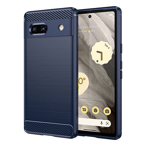 Funda Silicona Carcasa Goma Line para Google Pixel 7a 5G Azul