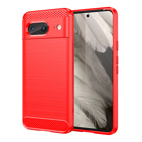 Funda Silicona Carcasa Goma Line para Google Pixel 8 5G Rojo