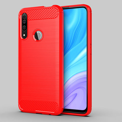 Funda Silicona Carcasa Goma Line para Huawei Enjoy 10 Plus Rojo