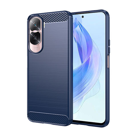 Funda Silicona Carcasa Goma Line para Huawei Honor 90 Lite 5G Azul