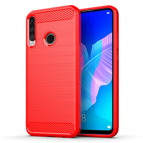 Funda Silicona Carcasa Goma Line para Huawei Honor 9C Rojo