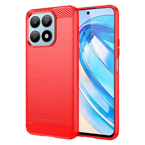 Funda Silicona Carcasa Goma Line para Huawei Honor X8a 4G Rojo