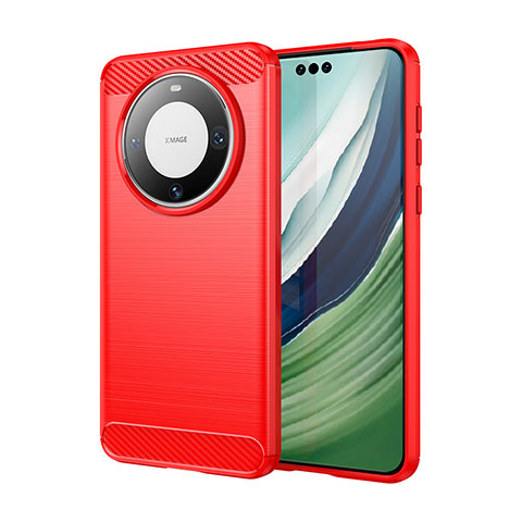 Funda Silicona Carcasa Goma Line para Huawei Mate 60 Pro+ Plus Rojo