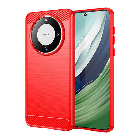 Funda Silicona Carcasa Goma Line para Huawei Mate 60 Rojo