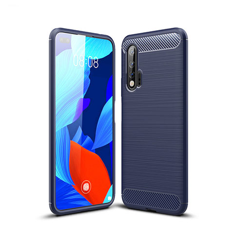 Funda Silicona Carcasa Goma Line para Huawei Nova 6 5G Azul