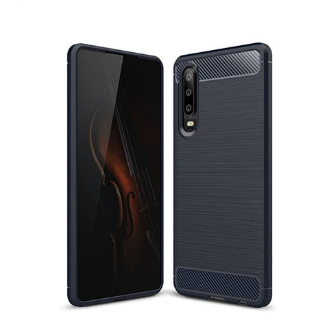 Funda Silicona Carcasa Goma Line para Huawei P30 Azul