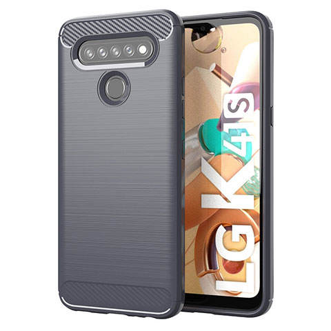 Funda Silicona Carcasa Goma Line para LG K41S Gris