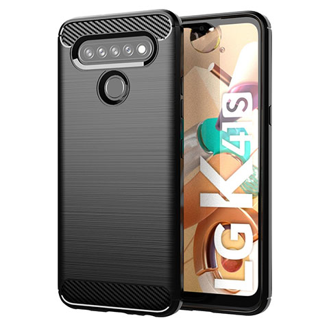 Funda Silicona Carcasa Goma Line para LG K41S Negro