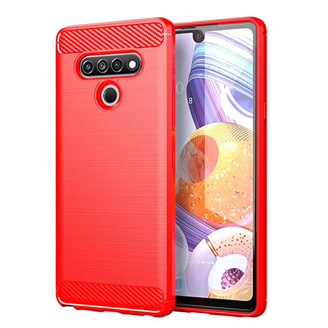 Funda Silicona Carcasa Goma Line para LG Stylo 6 Rojo