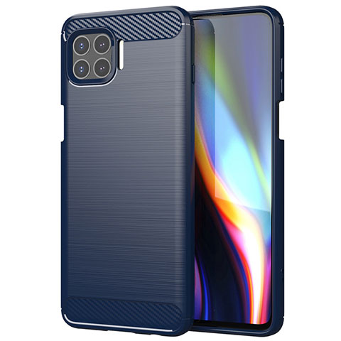 Funda Silicona Carcasa Goma Line para Motorola Moto G 5G Plus Azul