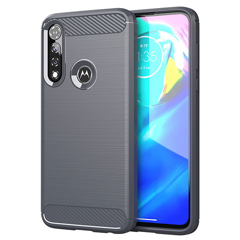 Funda Silicona Carcasa Goma Line para Motorola Moto G Power Gris