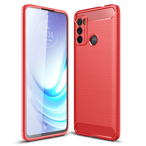 Funda Silicona Carcasa Goma Line para Motorola Moto G40 Fusion Rojo