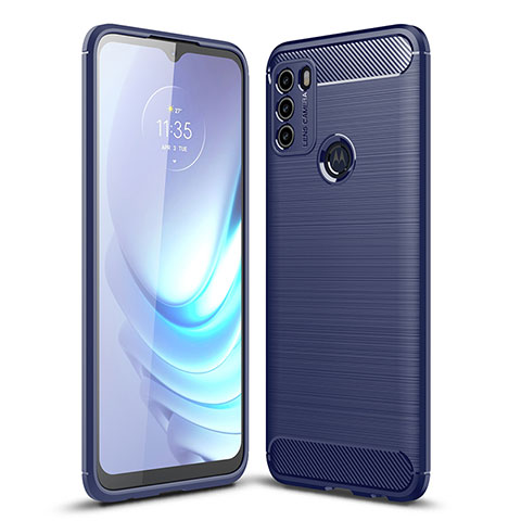 Funda Silicona Carcasa Goma Line para Motorola Moto G50 Azul