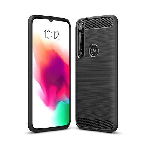 Funda Silicona Carcasa Goma Line para Motorola Moto G8 Plus Negro