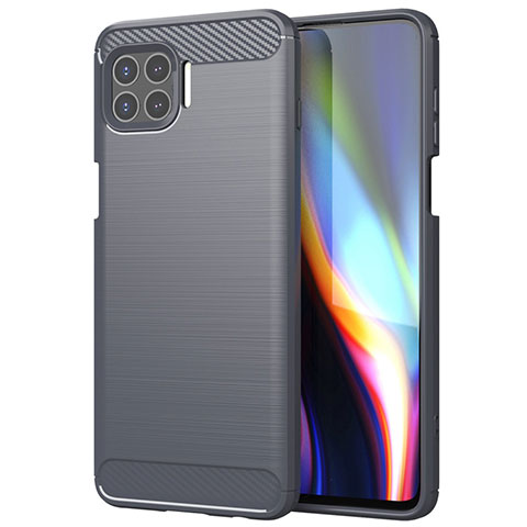 Funda Silicona Carcasa Goma Line para Motorola Moto One 5G Gris