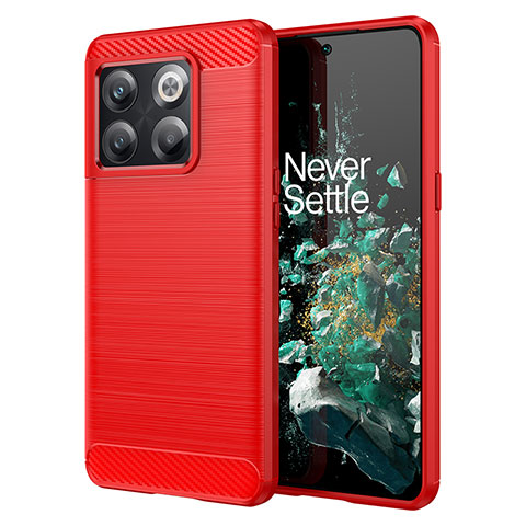 Funda Silicona Carcasa Goma Line para OnePlus 10T 5G Rojo