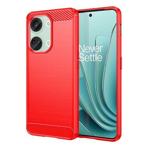 Funda Silicona Carcasa Goma Line para OnePlus Ace 2V 5G Rojo