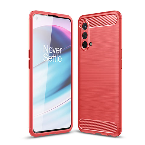 Funda Silicona Carcasa Goma Line para OnePlus Nord CE 5G Rojo